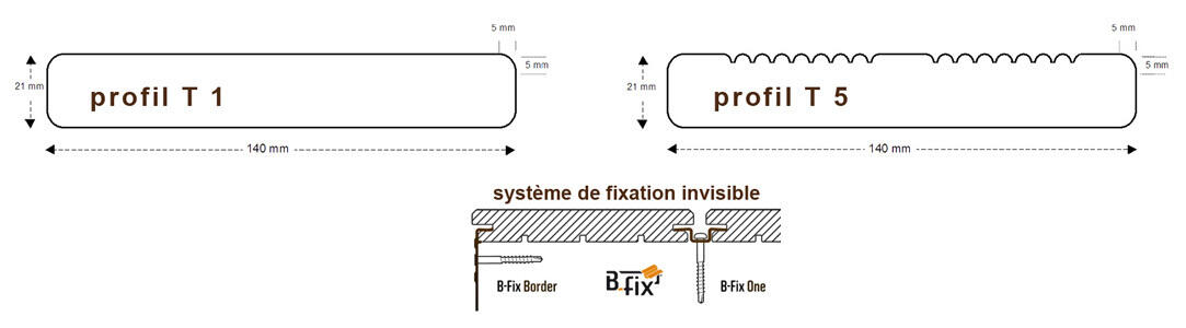 Profils lames de terrasse PELTIER BOIS