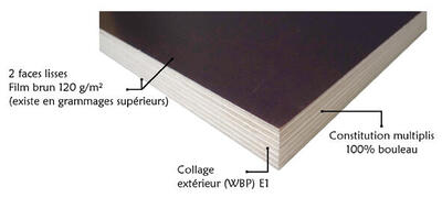 Panneaux techniques contreplaqués 2 faces lisses PELTIER BOIS